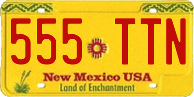 NM license plate 555TTN