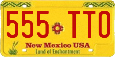 NM license plate 555TTO