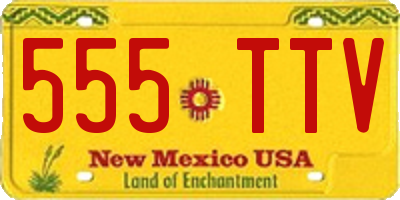 NM license plate 555TTV