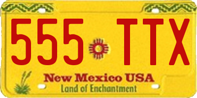 NM license plate 555TTX