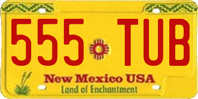 NM license plate 555TUB
