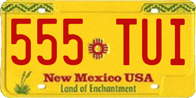 NM license plate 555TUI