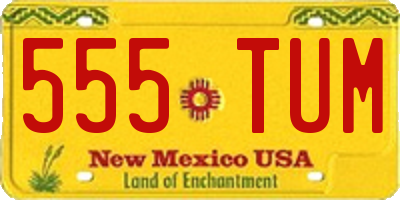 NM license plate 555TUM