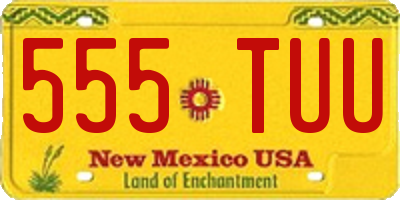 NM license plate 555TUU