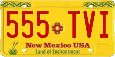 NM license plate 555TVI