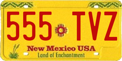 NM license plate 555TVZ