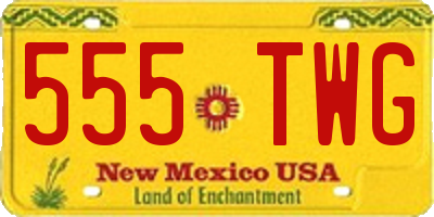 NM license plate 555TWG