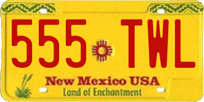 NM license plate 555TWL