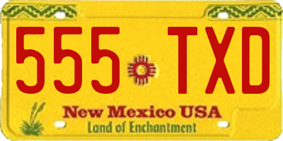 NM license plate 555TXD