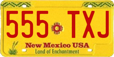 NM license plate 555TXJ