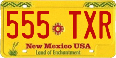 NM license plate 555TXR