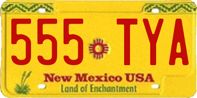 NM license plate 555TYA