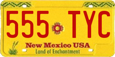 NM license plate 555TYC