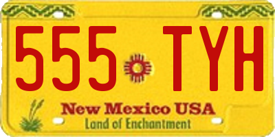 NM license plate 555TYH