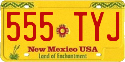 NM license plate 555TYJ