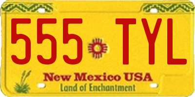 NM license plate 555TYL