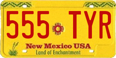 NM license plate 555TYR
