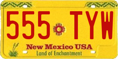 NM license plate 555TYW