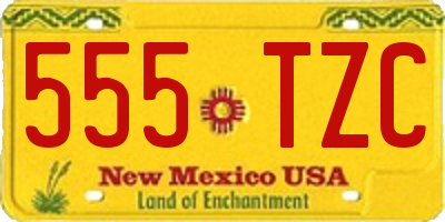 NM license plate 555TZC