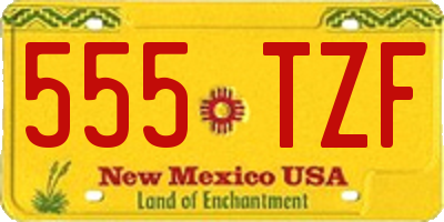 NM license plate 555TZF