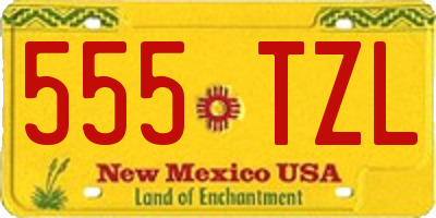 NM license plate 555TZL