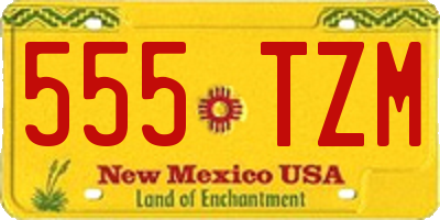 NM license plate 555TZM