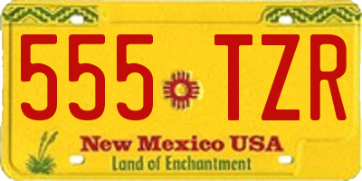 NM license plate 555TZR