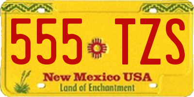 NM license plate 555TZS