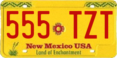 NM license plate 555TZT