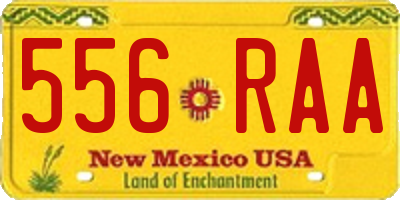 NM license plate 556RAA