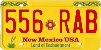 NM license plate 556RAB