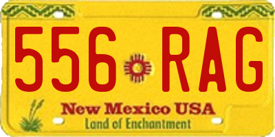 NM license plate 556RAG