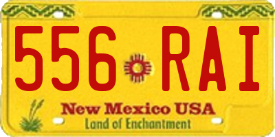 NM license plate 556RAI