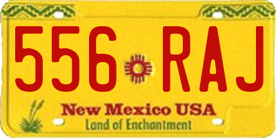 NM license plate 556RAJ