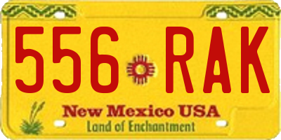 NM license plate 556RAK