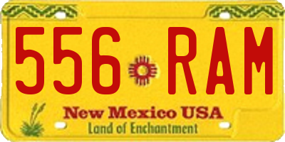 NM license plate 556RAM