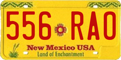 NM license plate 556RAO