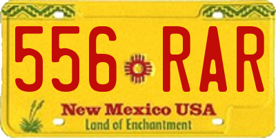 NM license plate 556RAR