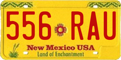 NM license plate 556RAU