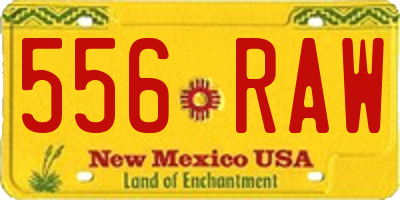 NM license plate 556RAW