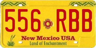 NM license plate 556RBB