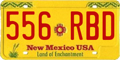NM license plate 556RBD