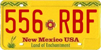 NM license plate 556RBF