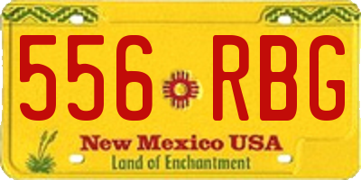 NM license plate 556RBG