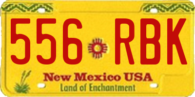 NM license plate 556RBK