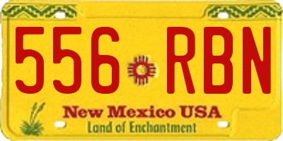 NM license plate 556RBN