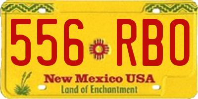 NM license plate 556RBO