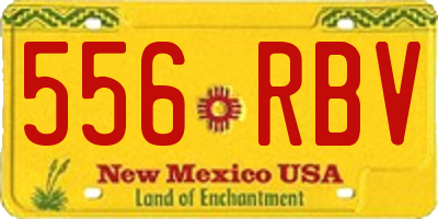 NM license plate 556RBV