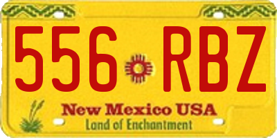 NM license plate 556RBZ