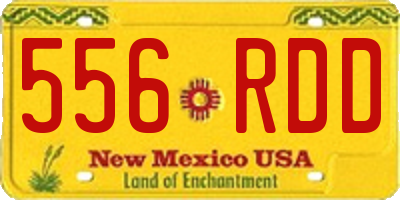 NM license plate 556RDD
